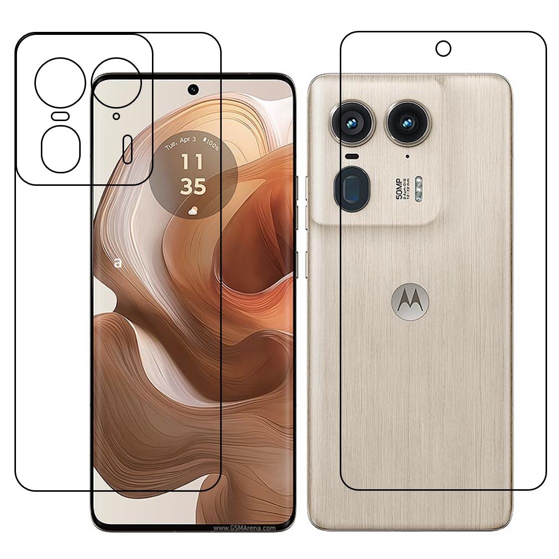 Motorola Moto X50 Ultra (Front & Back) TPU Protective Flexible Compatible Mobile Screen Protector